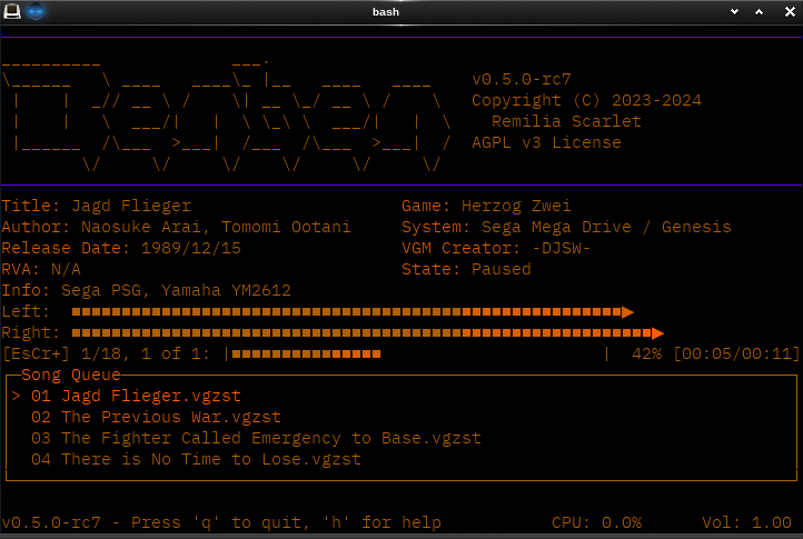 Screenshot showing Benben's Amber theme