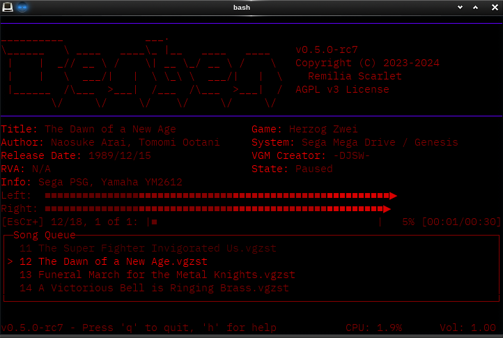 Screenshot showing Benben's Terminator theme